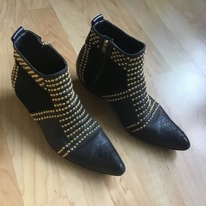 Anine Bing Charlie boots gold studs 36